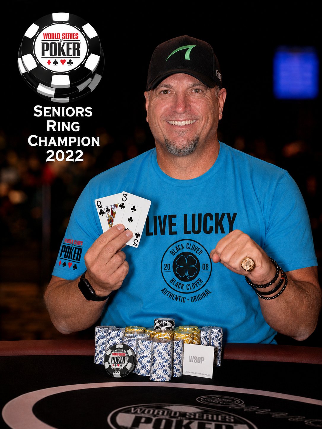 Ron Covert — WSOP Circuit Seniors Ring Champion 2022 — Q3 clubs